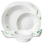 Corelle 21 Pc Square Round Dinner Set - Dancing Leaves