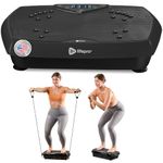 LifePro Vibration Plate Exercise Machine - Hexaplate Acupressure Vibration Plate for Lymphatic Drainage & weight loss - Comes with 150W Quiet Motor, 120 Speed Settings & 150 KG Weight Capacity (Black)