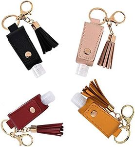 PUERHUACI Bote Gel Recargable,Botella de Viaje 4 Pack,Para Champús, Lociones, Cremas y Artículos de Tocador, Clips para Llavero y Botella Vacía de 30 ml