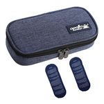 Apollo Walker Insulin Cooler Travel Case Diabetic Medication Cooler with 2 Ice Pack and Insulation Liner (Navy)