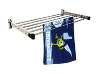 homWell Stainless Steel Heavy Duty 6 Pipe X 3 Feet(36 Inch) Wall Mounted Foldable Clothes Drying Rack/Cloth Drying Stand for Balcony