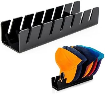 xtemtoamz Porta Cappelli Portaoggetti - Espositore Cappelli, Appendi Cappelli, Organizzatore Baseball Cap, Cappelliera in Acrilico, Pu�ò Conservare 7 Cappelli, Neroi