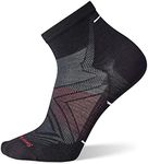 Smartwool Men's Run Zero Cushion Ankle Socks, Black, Large