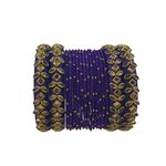 Yaalz Unisex-Adult Silk Thread Rich Kundan Work With Metal Mix Heavy Designer Bangle Set/Wedding Chuda In Purple Colors In 2.2 Size