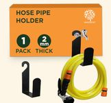 GOLD DUST Hose Pipe Holder, Water Pipe Holder, Black Pipe Holder Wall Mount, Garden Hose Pipe Holder, Hose Pipe Clamp, Garden Accessories, Hose Hanger, Metal Pipe Hanger- 1 Pc