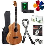 Kmise Baritone Ukulele 30 Inch Mahogany Ukelele Uke 4 String Guitar with Ukele Picks Strap Tuner G-C-E-A String