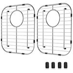 Kitchen Sink Grid SUS304 Stainless Steel - 13" x 11-5/8", DAYONE 2 Pcs Kitchen Sink Bottom Rack, Grate for Kitchen Single or Double Sink