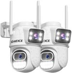 GAIEXCE, WiFi Camera Outdoor Wireless, Wired Plug-in| Dual Lens PTZ Security Camera Intdoor, Auto Motion Tracking, Color Night Version, Wroks with Alexa, IP66, SD Card No Monthly Fee, Cloud Storage