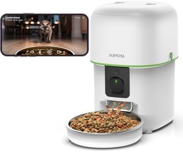 Yuposl 5G Rotating Smart Cat Camera Treat Dispenser,Automatic Cat Feeder with Camera,2-Way Audio,1080P HD Video Night Vision,APP Control,1-16 Meals,Pet Friendly(2L/8cup)