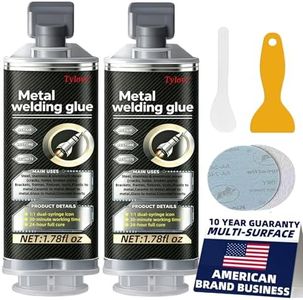 Tylove Metal Glue Heavy‑Duty Epoxy, 1.76 oz – Metal‑to‑Metal, Waterproof, Sandable, Paintable – Bonds Steel, Aluminum, Plastic, Ceramic, Wood, Fiberglass – 30‑Min Set, 24‑Hr Cure (2)