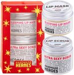 Handmade Heroes Lip Care Gift Set - Lip Scrub and Lip Butter - Gentle Exfoliant, Sugar Lip Polish and Lip Exfoliator Scrubber for Chapped and Dry Lips, 1.23oz (Gift Set)