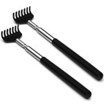 Extendable 2 Pack Robust Back Scratcher for Men Women. Instant Itch Relief. Wide Head & Strong Telescope Back Scratcher. Extendable upto 26 inch (Pack of 2)