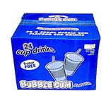 Sugar-Free Drink Cups Variety Pack, Bulk 24 Count, with Paper Straws Cola Bubblegum Lime (Bubblegum)