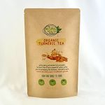 Organic Turmeric Tea Bags By The Natural Health Market | Gold Curcuma Longa Herbal Tea | Pure Turmeric Root (50 Bags)