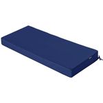 Comcaver Outdoor Bench Cushions 45 x 18 Inch Thick Waterproof Porch Swing Cushions with Tie Patio Furniture Chair Cushion Bench Pad 5 Year Color Fastness Backyard Seat Pads Navy