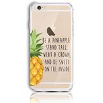 for iPhone SE 1st Gen / 5 / 5S Case Clear Silicone, CrazyLemon Soft Transparent TPU Cute Design Ultra Thin Slim Shockproof Bumper Drop Protection Case Cover for iPhone 5S / 5 / SE 1st Gen - Pineapple