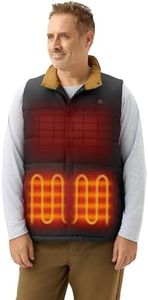ORORO Men's Heated Puffer Gilet with Power Bank, Lightweight Heated Vest for Hiking Camping Outdoors - Charger Not Included (Black,M)