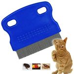 Pets Empire Flea Comb Pet Cat Dog Lice Comb Nit Remover Grooming Brush Tools to Treatment & Remove Fleas, Mites, Ticks, Dandruff Flakes - Stainless Steel Fine Teeth- Color May Vary