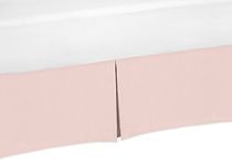 Blush Pink Baby Girl Pleated Crib Bed Skirt Dust Ruffle for Bedding Collections by Sweet Jojo Designs