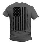 Distressed Black USA Flag - United States Men's T-Shirt - Grey - XXL