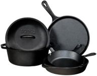 Lodge Seasoned Cast Iron 5 Piece Bu