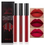 Red Matte Liquid Lipstick Set, Burgundy Ruby Red Lip Gloss for Women, Vampy Halloween Makeup, High Impact Long Lasting Lip Stain Velvet Nonstick Cup Smudge Proof & Waterproof Lip Gloss Set