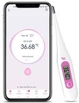 Digital Basal Body Thermometer, Fertility Monitor Thermometer, Record BBT Manually, Draw BBT Chart Pinpoint Ovulation Day, High Accuracy, Perfect Companion for Ovulation Tracking, Pink