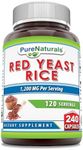 Pure Naturals Red Yeast Rice Dietary Supplement, 1200 Mgper Serving Capsules, 240Count, Promotes Healthy Cardiovascular System*, Supports Healthy Blood Circulation, Supports overall Health*