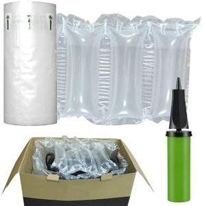 Air Pillow for Shipping,Thickened Cushion Film Roll for Bubble Wrap Packaging & Pump, 65.6 ft x 3.54" x 7.87", 200 count