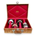 LEDO Bangle Box Organizer Holder Case for Women in PU Leather with 4 Rods in Red & Brown & Cherry Color