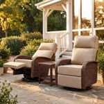 VELSCAPE Resort-Grade Outdoor Swivel Recliner, 6.2" Ultra Thick Cushions