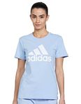 Adidas Women Cotton W BL T Sports T-Shirts BLUDAW/White,(S)