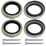 GREPSPUD 4pcs Trailer Axle Hub Wheel Grease Seals 1.719''I.D x 2.565''O.D with 4pcs Cotter Pins for Dexter 010-019-00 (10-19) Transcom 171255TB National 473336, 3500 lbs #84 Spindle E-Z Lube Axles