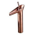 ROZIN Euro Style Bathroom Basin Faucet Mixer Tap Red Copper Waterfall Vessel Sink Faucet Single Hole Deck Mounted