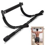 FK Sports Pull Up Bar Doorway & Chin Up Bar for Upper Body Training - No Drilling or Screws - Arms, Back and Core Strength Training - Home Pull-Up Bars for Indoor - Multifunctional Bar - Black