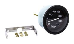 Sierra International 69044P 0-7000 RPM Dial Range Amega Domed Electric Tachometer for Force Engines, 3"