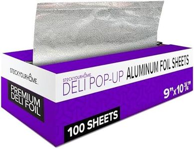 100 Count Aluminum Foil for Hair Highlighting, 9x10” Pop Up Foil Sheets for Salon or Home Use, Disposable Hair Foils for Highlighting and Coloring Hair, Tin Foil for Hair Stylist, Stock Your Home