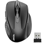 TECKNET Pro Wireless Mouse, 2.4G Ergonomic Optical Mouse, Computer Mouse for Laptop, Windows, Chromebook, 6 Button Mouse, 24-Month Battery Life,4000 DPI, 6 Adjustment Levels, 36-Month Warranty