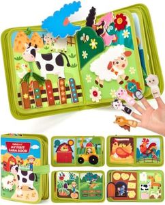 hahaland Busy Book for Toddlers 1-3 - Montessori Toys Busy Board for 1 Year Old Boy Gifts Girl Toys Educational Learning Quiet Activity Books Toddler Airplane Travel Toy 1-2 One Year Old Birthday Gift