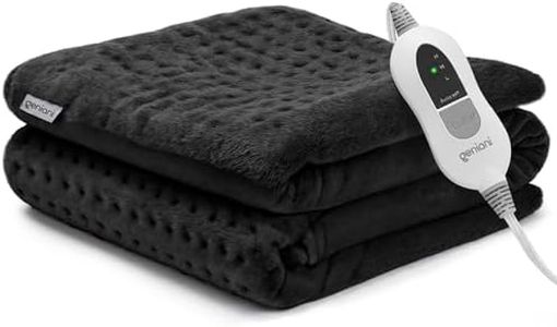 GENIANI Extra Large Electric Heating Pad for Back Pain and Cramps Relief - Auto Shut Off - Soft Heat Pad for Moist & Dry Therapy - Heat Patch (XL Black)