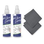 LOUKIN Non-Toxic Whiteboard Cleaner, 8.5oz Dry Erase Board Cleaner, Low-Odor Whiteboard Cleaning Spray with Cloths, Removes Stubborn Marks from Whiteboards, Chalkboard (2-Pack)