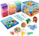 SAGO BROTHERS Air Dry Clay,24 Colors Modelling Clay with 3 Tools & Project Booklet,DIY Creative Ultra Soft Light Magic Clay,Arts and Crafts Kits for Kids Boys Girls Toys