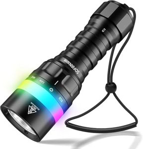 Sofirn SD08 Diving Light, 3200lm Bright Scuba Diving Flashlight, IPX8 Waterproof Rating, with RGB Signal Ring, Submersible up to 100 Meters, Easy Twist On/Off,Long Runtime