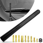 4.7” Short Automotive Antenna, Car Radio Antenna Mast Carbon Fiber, Vehicle Replacement Short Antenna, AM/FM Radio Compatibility, Car Wash Safe, Universal Fit