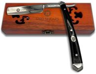 Saki Shears Professional Straight Razor for Men - Barber Shaving Razor - Stainless Steel, Wood Handle and Display Box (Ronin)