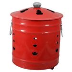 Yardenfun Burning Gold Bucket Trash Cans Outdoor Metal Bin Bonfire Yard Incinerator Can Banknotes Household