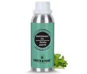 Earth N Pure Peppermint Essential Oil for Hair & Aromatherapy – 100% Pure Premium Peppermint Oil for Scalp Care, Cooling Sensation & Diffuser – Natural Essential Oil – 250ml
