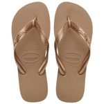 Havaianas Women's Top Tiras Flip Flops, Rose Gold, 6