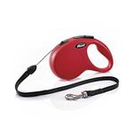 flexi New Classic Small Retractable Dog Leash Cord 26'/8m, Red