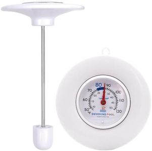 Floating Pool Thermometer Easy Read - No Battery Needed, IPX6 Waterproof 304 Stainless Steel Probe for Pool, Pond, Hot Tub & Bath Water Temperature